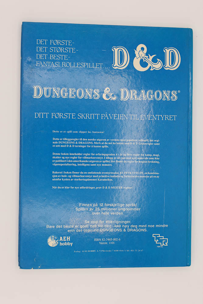 D&D Ekspertregler hardcover rulebook. Norwegian. Norway.