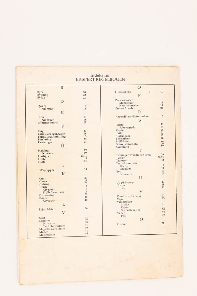 Ekspert Regelbog. Danish. Denmark.