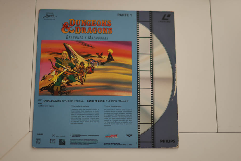 D&D Cartoon Laserdisc. Italian. Spanish. Spain