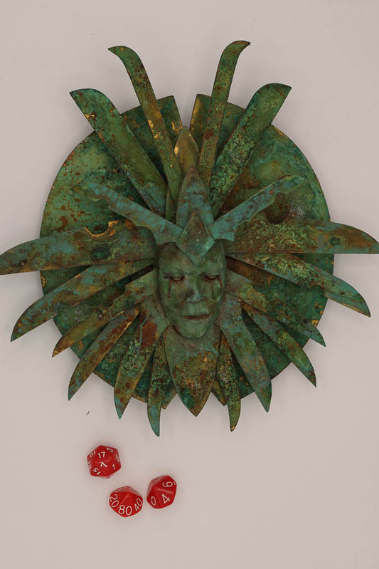 Lady of Pain custom corroded brass sculpture.The Dark Power