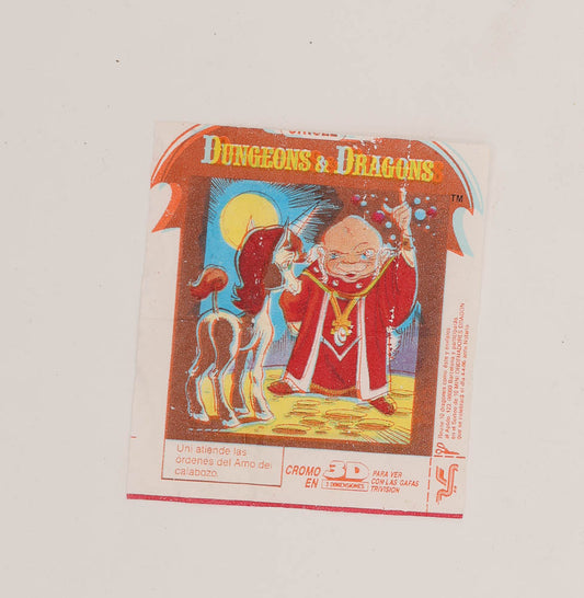 D&D cartoon chewing gum wrap. 1985.