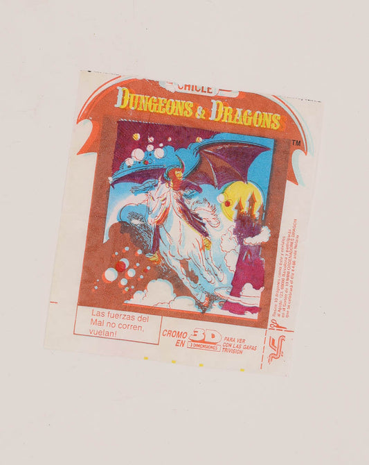 D&D cartoon chewing gum wrap. 1985.