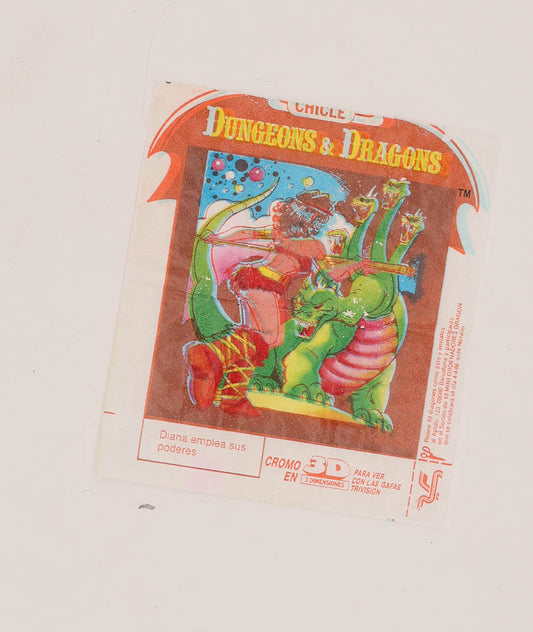 D&D cartoon chewing gum wrap. 1985.