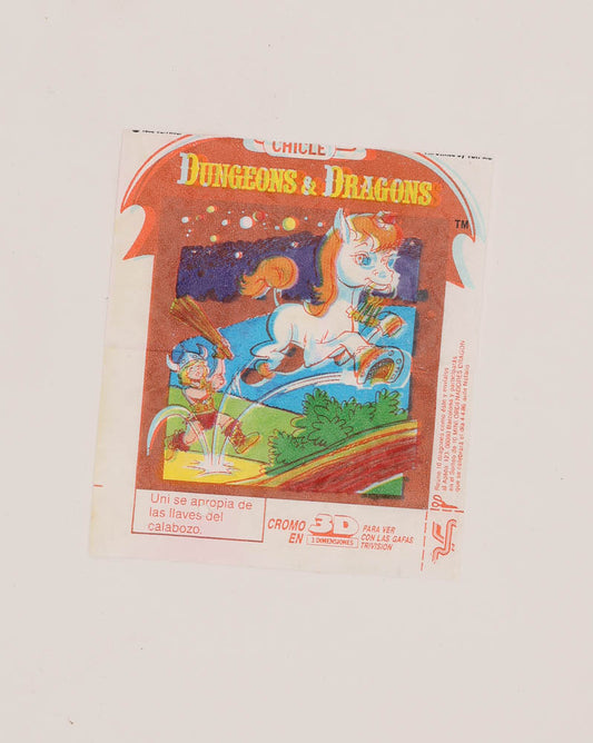 D&D cartoon chewing gum wrap. 1985.