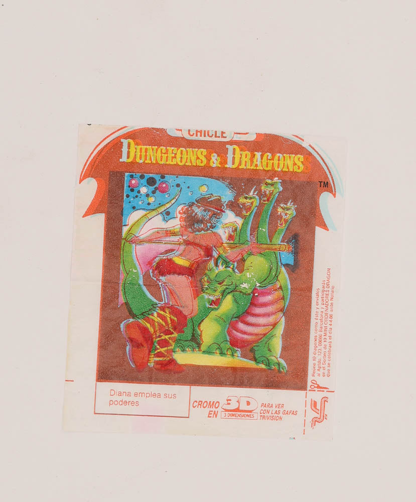 D&D cartoon chewing gum wrap. 1985.