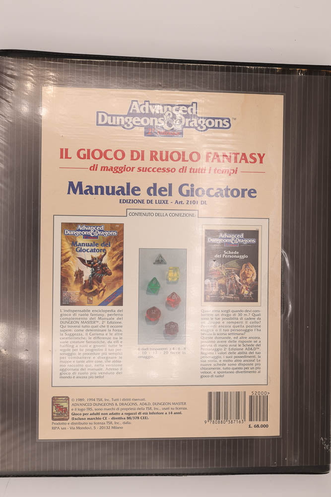 AD&D 2nd Ed. Manuale del Giocatore Special Sleeved edition. Italian. Italy.